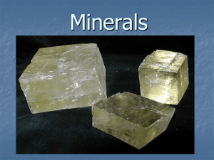 Minerals - TeacherWeb