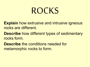Igneous and Sedimentary Rocks