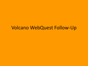 Volcano WebQuest Follow-Up