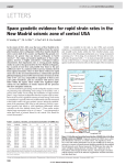 LETTERS Space geodetic evidence for rapid strain rates in the