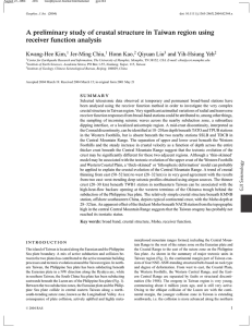 A preliminary study of crustal structure in Taiwan region using