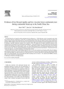 Evidence of low flexural rigidity and low viscosity lower continental... during continental break-up in the South China Sea