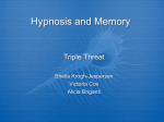 Hypnosis and Memory