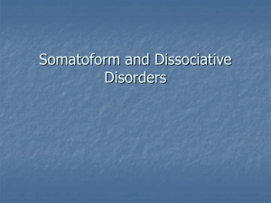 Dissociative Disorders - Weber State University