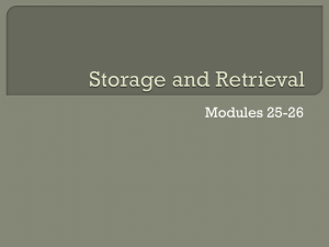 Storage and Retrieval