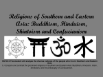 Religions of Southern and Eastern Asia: Buddhism, Hinduism