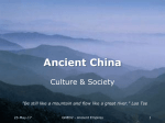 Ancient China - Fleming College