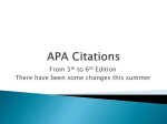 APA Citations - Virginia Tech