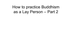 Buddhist Teachings for the Lay People