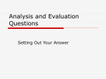 Analysis and Evaluation Questions