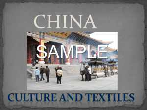 CHINA- culture and textiles