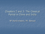 The Classical Period in China and India