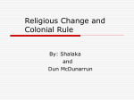 Religious Change and Colonial Rule