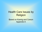 Health Care Issues by Religion