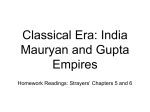 Classical Era: India Mauryan and Gupta Empires