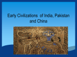 Early Civilizations of India, Pakistan and China