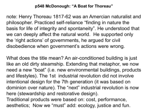 Ethics 3.9 McDonough on Boat for Thoreau