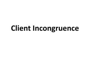 Client Incongruence - Persona Counselling