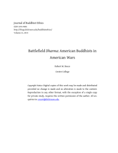 Dharma American Wars Journal of Buddhist Ethics