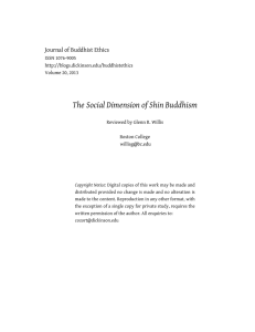 The Social Dimension of Shin Buddhism Journal of Buddhist Ethics