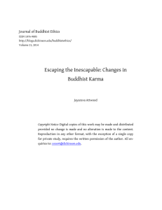 Escaping the Inescapable: Changes in Buddhist Karma  Journal of Buddhist Ethics