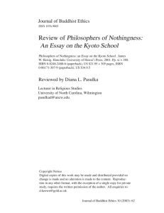 Review of Philosophers of Nothingness: An Essay on the Kyoto School