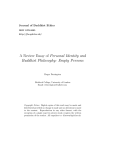 A Review Essay of Personal Identity and Buddhist Philosophy: Empty Persons