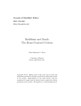 Buddhism and Death: The Brain-Centered Criteria Journal of Buddhist Ethics John-Anderson L. Meyer
