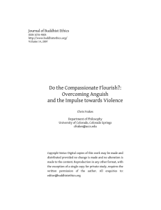Do the Compassionate Flourish?: Overcoming Anguish and the Impulse towards Violence