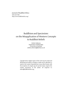 Buddhism and Speciesism: on the Misapplication of Western Concepts to Buddhist Beliefs