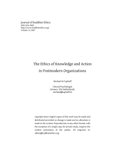 The Ethics of Knowledge and Action in Postmodern Organizations