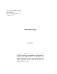 Healing Ecology  Journal of Buddhist Ethics David R. Loy
