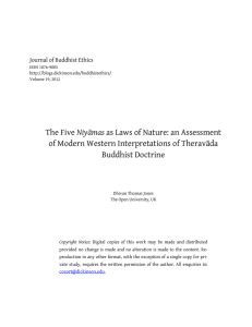 Niyāmas of Modern Western Interpretations of Theravāda Buddhist Doctrine