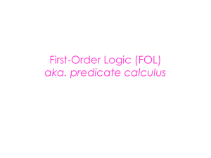 First-Order Logic - Sonoma State University