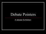 Debate Pointers
