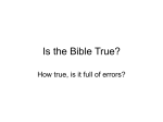 Is the Bible True History?