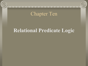 Relational Predicate Logic