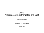 AURA: A language with authorization and audit