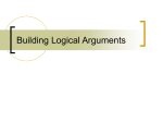 Building Logical Arguments
