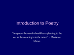 PowerPoint Presentation - Introduction to Poetry