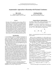 Argumentative Approaches to Reasoning with Maximal Consistency Ofer Arieli Christian Straßer