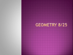 Geometry 8-25 - Vision Charter School