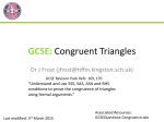 Slides: GCSE Congruent Triangles