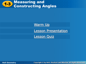 Geo 1.3 Measuring and Constructing Angles PP