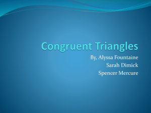 Congruent Triangles - Hudson Falls Middle School