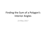 Finding the Sum of a Polygon’s Interior Angles