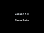Lesson 1 Contents