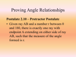 Proving Angle Relationships