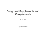 Congruent Supplements and Complements