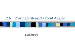 2.6 – Proving Statements about Angles